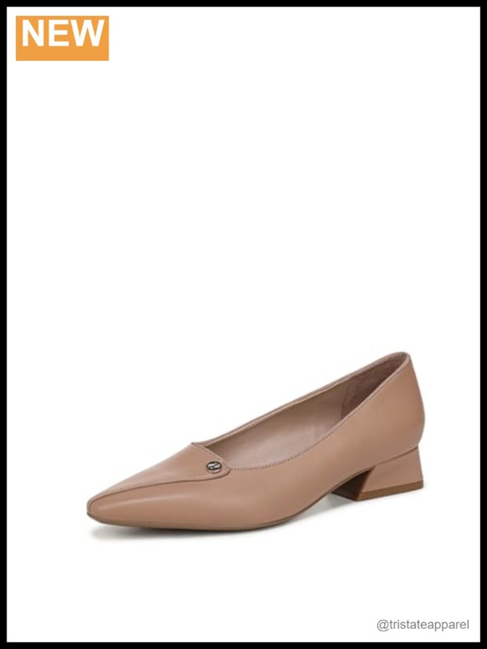 Naturalizer Georgia Low Block Pump Pointed Toe Comfort Shoe